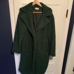 Lou & Grey Forrest Green Teddy Bear Coat